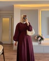 Moyso Keten Elbise Bordo - ELBİSE