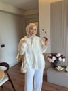 Nakış Detaylı Vual Gömlek Beyaz - GÖMLEK