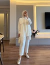 Önü Pilise Detaylı Gömlek Ekru - GÖMLEK