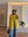 Pamuklu Denim Ceket Olive - DIŞ GİYİM