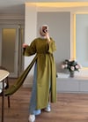 Parçalı Sweat Tunik Olive - TUNİK