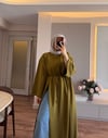 Parçalı Sweat Tunik Olive - TUNİK
