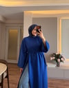 Parçalı Sweat Tunik Saks - TUNİK