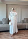 Pastel Pilise Elbise Beyaz - ELBİSE