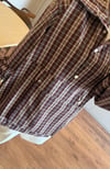 Plaid Pocket İnce Sweat Bordo - SWEAT