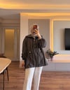 Plaid Pocket İnce Sweat Kahve - SWEAT