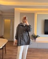 Plaid Pocket İnce Sweat Zümrüt - SWEAT