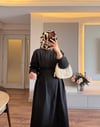 Poplin Elbise Siyah - ELBİSE