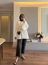 Puantiye Tunik Bluz Ekru - BLUZ