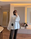 Puantiye Tunik Bluz Mavi - BLUZ
