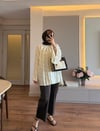 Puantiye Tunik Bluz Uçuk Sarı - BLUZ