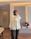 Puantiye Tunik Bluz Uçuk Sarı - BLUZ