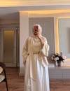 Şal Detaylı Bluz Krem - BLUZ
