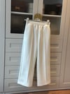 Scuba Dikiş Detaylı Pantalon Beyaz - PANTOLON