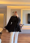 Şehrazat Piliseli Tunik Siyah - TUNİK