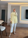 Sıralı Boncuk İşlemeli Gömlek Sarı - GÖMLEK