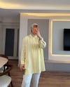 Sıralı Boncuk İşlemeli Gömlek Sarı - GÖMLEK