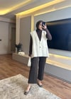 Soft Yün Yelek Ekru - YELEK