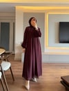 Taşlı Şık Elbise Bordo - ELBİSE