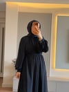 Taşlı Şık Elbise Lacivert - ELBİSE