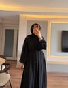 Taşlı Şık Elbise Siyah - ELBİSE