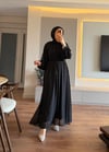 Taşlı Şık Elbise Siyah - ELBİSE