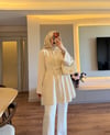 Tokalı Dökümlü Tunik Bej - TUNİK