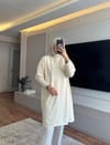 Uzun Merserize Tunik Bej - TUNİK