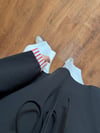 Yaka Kol Çizgili Sweat Siyah - SWEAT
