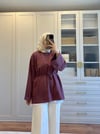 Yırtmaç Detaylı Basıc Sweat Mürdüm - SWEAT