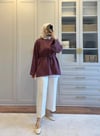 Yırtmaç Detaylı Basıc Sweat Mürdüm - SWEAT