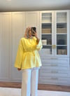 Yırtmaç Detaylı Basıc Sweat Sarı - SWEAT