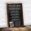 100x70cm. Ayaklı Menu Pano