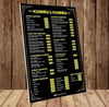 100x70cm. 3 mm. Ayaklı Menu Pano