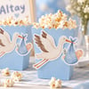 40 Uçurma Popcorn Kutusu | Leylek Temalı Mısır Kutusu