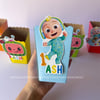 Cocomelon Temalı İsme Özel Popcorn Kutusu