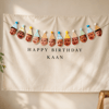 Fotoğraflı Pötikare Desenli Flama Banner