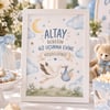 Kişiye Özel Baby Shower Leylek Çerçeve | İsimli 40 Uçurma Bebek Dekoru