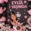 Kuromi Temalı Kişiye Özel Doğum Günü Afiş Branda