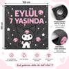 Kuromi Temalı Kişiye Özel Doğum Günü Afiş Branda