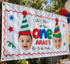 Parti Şapkası Fotoğraflı Kutlama Afişi – Kişiye Özel Vinil Branda