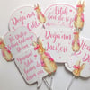 Pembe Peter Rabbit Diş Buğdayı Konuşma Balonu