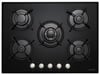 Eminçelik EC-AH 2250 BW BG70 (22 385) Ankastre 70 cm Siyah Cam Ocak (Woklu)