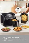 Karaca Air Pro Cook Duo Tandır XXXL 4+4 Litre Black Silver Airfryer 