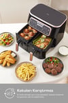 Karaca Air Pro Cook Duo Tandır XXXL 4+4 Litre Black Silver Airfryer 