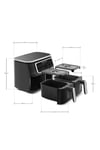 Karaca Air Pro Cook Duo Tandır XXXL 4+4 Litre Black Silver Airfryer 