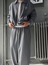 Bomber ve Baggy Pantolon Çizgili Alt-üst Takım
