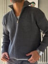 Fermuarlı Oversize Triko Kazak