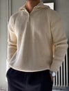 Fermuarlı Oversize Triko Kazak