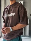 Oversize Born Again Yazılı Yıkamalı T-shirt